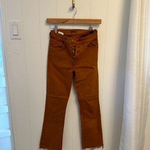 MOTHER Ankle & Cropped Jeans in Rust